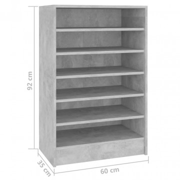 Pantofar, gri beton, 60x35x92 cm, PAL - Img 6