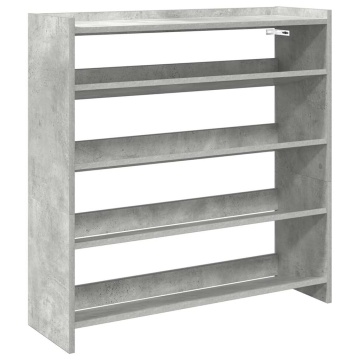 Pantofar, gri beton, 80x25x81 cm, lemn prelucrat - Img 2