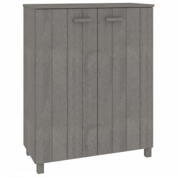 Pantofar, gri deschis, 85x40x108 cm, lemn masiv de pin - Img 2