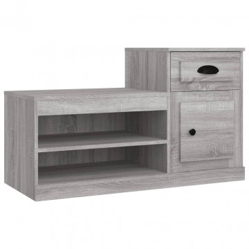 Pantofar, gri sonoma, 100x42x60 cm, lemn prelucrat - Img 2