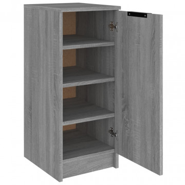 Pantofar, gri sonoma, 30x35x70 cm, lemn compozit - Img 5