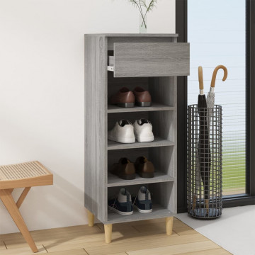 Pantofar, gri sonoma, 40x36x105 cm, lemn prelucrat - Img 5