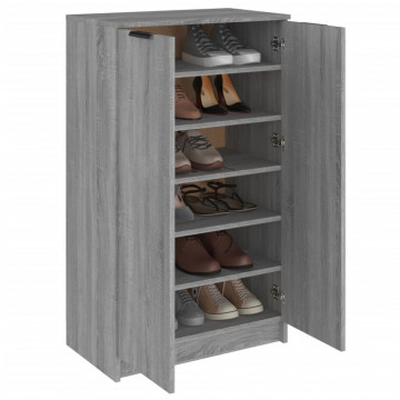 Pantofar, gri sonoma, 59x35x100 cm, lemn compozit - Img 4
