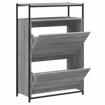 Pantofar, gri sonoma, 75x34x112 cm, lemn prelucrat - Img 2