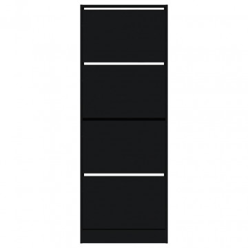 Pantofar, negru, 60x21x163,5 cm, lemn compozit - Img 8
