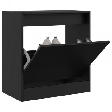 Pantofar, negru, 60x34x63,5 cm, lemn compozit - Img 1