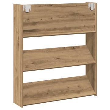 Pantofar perete, stejar artizanal, 80x18x90 cm, lemn prelucrat - Img 5
