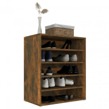 Pantofar, stejar fumuriu, 60x35x70 cm, lemn prelucrat - Img 4