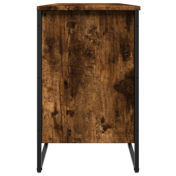 Pantofar, stejar fumuriu, 90x38x61,5 cm, lemn prelucrat - Img 8