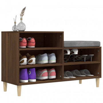 Pantofar, stejar maro, 102x36x60 cm, lemn prelucrat - Img 4