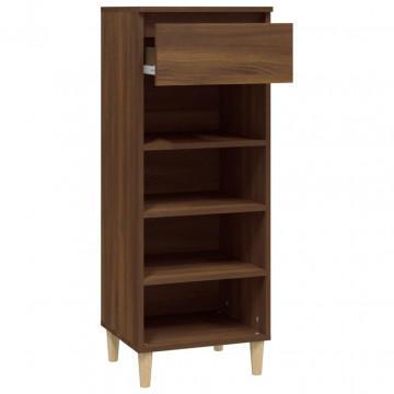 Pantofar, stejar maro, 40x36x105 cm, lemn prelucrat - Img 4