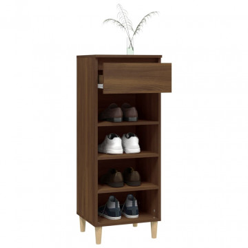 Pantofar, stejar maro, 40x36x105 cm, lemn prelucrat - Img 6