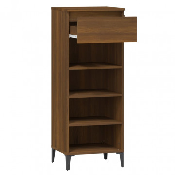 Pantofar, stejar maro, 40x36x105 cm, lemn prelucrat - Img 5