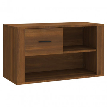 Pantofar, stejar maro, 80x35x45 cm, lemn compozit - Img 2