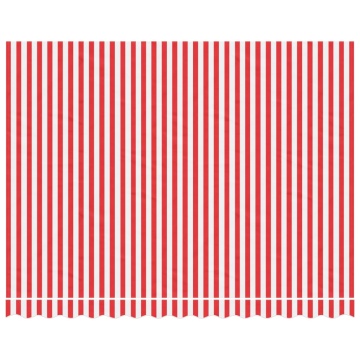 Pânză de rezervă copertină, dungi roșii și albe, 3,5x2,5 m - Img 3