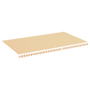 Pânză de rezervă copertină, galben și alb, 6x3,5 m - Img 2