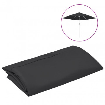 Pânză de schimb umbrelă de soare de exterior, negru, 300 cm - Img 2