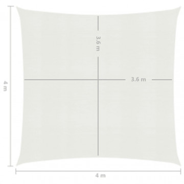 Pânză parasolar, alb, 4 x 4 m, HDPE, 160 g/m² - Img 5