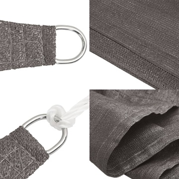 Pânză parasolar, antracit, 4x7 m, HDPE, 160 g/m² - Img 6