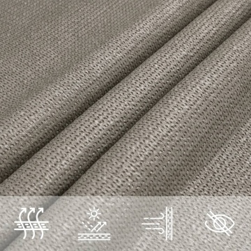 Pânză parasolar gri deschis 3x4x5m HDPE 160 g/m² triunghiular - Img 7
