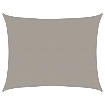 Pânză parasolar gri deschis dreptunghiular 6x7 m HDPE 160 g/m² - Img 2