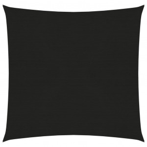 Pânză parasolar, negru, 3,6 x 3,6 m, HDPE, 160 g/m² - Img 1