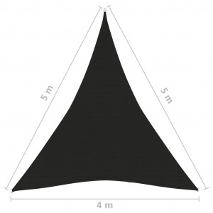 Pânză parasolar, negru, 4x5x5 m, HDPE, 160 g/m² - Img 5