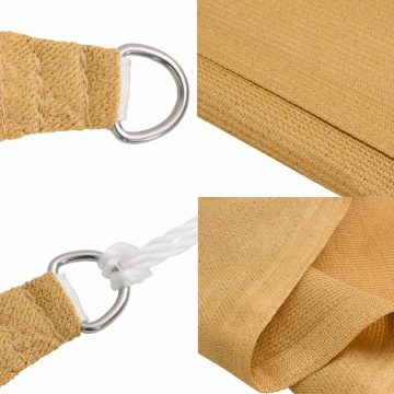 Pânză parasolar, nisipiu dreptunghiular 4x6 m HDPE 160 g/m² - Img 5