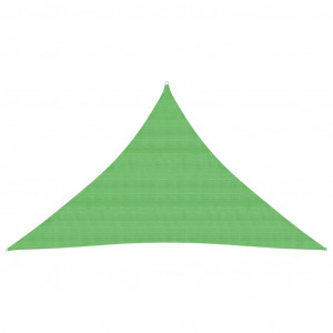 Pânză parasolar, verde deschis, 3,5x3,5x4,9 m, HDPE, 160 g/m² - Img 1