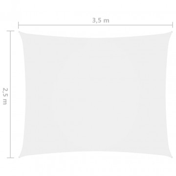 Parasolar, alb, 2,5x3,5 m, țesătură oxford, dreptunghiular - Img 5