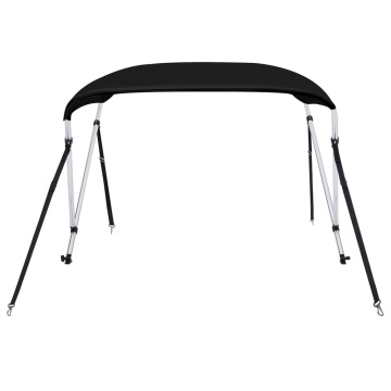 Parasolar barcă Bimini cu 2 arcuri, negru, 180x150x110 cm - Img 3