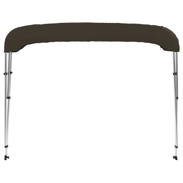 Parasolar barcă Bimini cu 3 arcuri, negru, 183x160x137 cm - Img 4