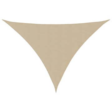 Parasolar, bej, 5x6x6 m, țesătură oxford, triunghiular - Img 2