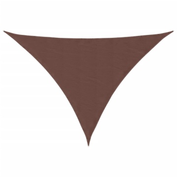 Parasolar, maro, 3x4x5 m, țesătură oxford, triunghiular - Img 2