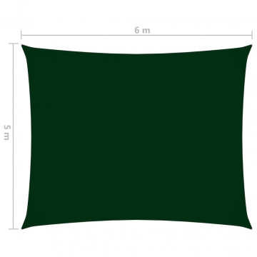 Parasolar, verde închis, 5x6 m, țesătură oxford, dreptunghiular - Img 5