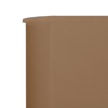 Paravan anti-vânt cu 3 panouri, gri taupe, 400 x 80 cm, textil - Img 4