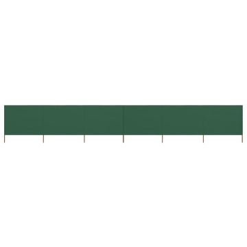 Paravan anti-vânt cu 6 panouri, verde, 800 x 120 cm, textil - Img 1