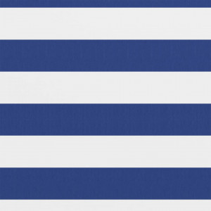 Paravan de balcon, alb și albastru, 75 x 400 cm țesătură oxford - Img 2