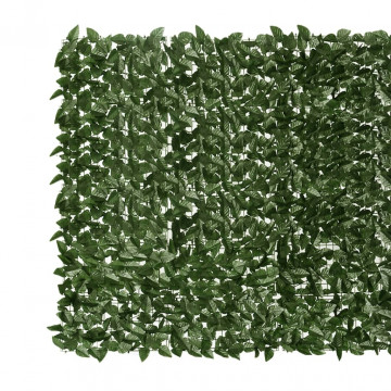 Paravan de balcon, frunze verde închis, 200x150 cm - Img 3