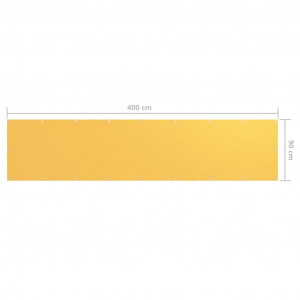 Paravan de balcon, galben, 90 x 400 cm, țesătură oxford - Img 5