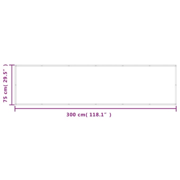 Paravan de balcon gri deschis 75x300 cm 100% poliester oxford - Img 5