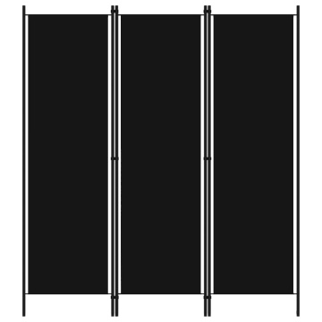 Paravan de cameră cu 3 panouri, negru, 150 x 180 cm - Img 1