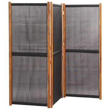 Paravan de cameră cu 3 panouri, negru, 210x180 cm - Img 3
