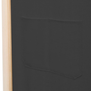Paravan de cameră cu 4 panouri, gri, 160x170x4 cm, textil - Img 6