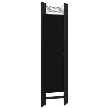 Paravan de cameră cu 5 panouri, negru, 200 x 180 cm - Img 4
