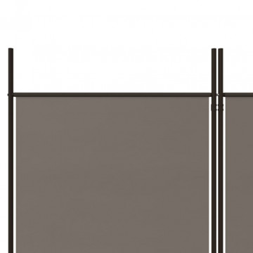 Paravan de cameră cu 6 panouri, antracit, 300x200 cm, textil - Img 6