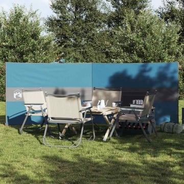 Paravan de camping, albastru, 344x120 cm, impermeabil - Img 1