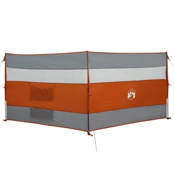Paravan de camping, gri/portocaliu, 340x130 cm, impermeabil - Img 4