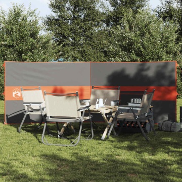 Paravan de camping, gri/portocaliu, 344x120 c, impermeabil - Img 1