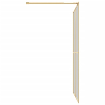 Paravan de duș walk-in, auriu 140x195cm sticlă ESG transparentă - Img 4